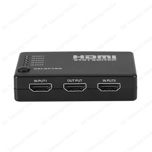 5 Giriş 1 Çıkış Kumandalı HDMI Seçici,Switch Box ve Çoklayıcılar,