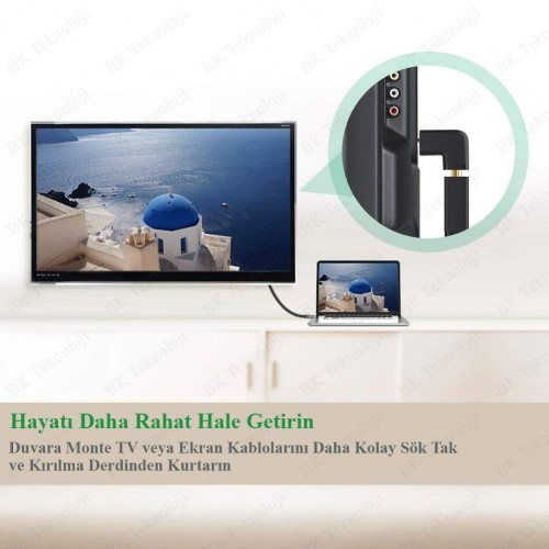 90 Derece HDMI Dirsek Adaptör HDMI Erkek/Dişi L Çevirici,Çevirici ve Çoklayıcılar,
