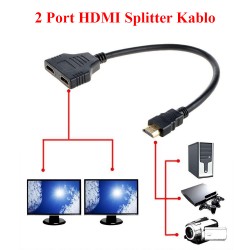 2 Port HDMI Splitter HDMI Çoklayıcı Kablo 2 Port HDMI Splitter HDMI Çoklayıcı Kablo
