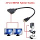 2 Port HDMI Splitter HDMI Çoklayıcı Kablo,Switch Box ve Çoklayıcılar,