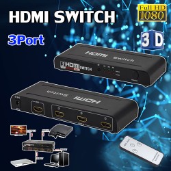 3 Giriş 1 Çıkışlı Metal Kasa-Adaptörlü-Kumandalı HDMI Seçici Switch 3 Giriş 1 Çıkışlı Metal Kasa-Adaptörlü-Kumandalı HDMI Seçici Switch