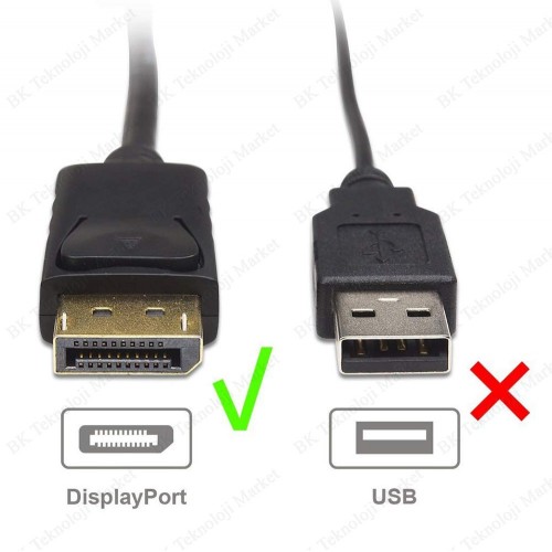 Yüksek Kalite DisplayPort to DVI 24+1 Kablo - 1.8 Metre