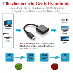 Displayport to HDMI Çevirici Adaptör Displayport to HDMI Çevirici Adaptör