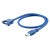 Panel Tipi Vidalı USB 3.0 Dişi / Erkek Uzatma Kablosu-50cm