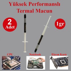 Yüksek Performans 1 Gr Termal Macun - 2 Adet Yüksek Performans 1 Gr Termal Macun - 2 Adet