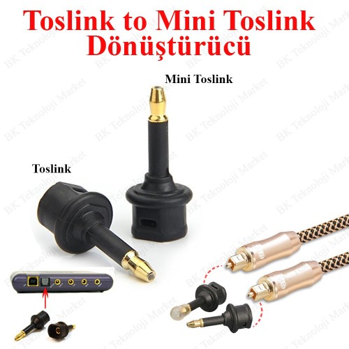 Toslink to Mini Toslink Adaptör,Ses Kabloları,