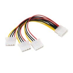 4 Pin Molex Power Çoklayıcı 1 Giriş 3 Çıkış - 2 Adet