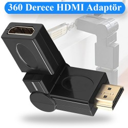 360 Derece Hareketli HDMI Erkek - Dişi Adaptör