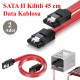 45cm HDD Optic SATA I / II  Kilitli Data Kablo - 2 Adet,Kasa İçi Kablolar,