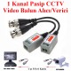 CCTV Kamera Video Balun 1 kanal Pasif Video Alıcı/Verici,Network Kablo ve Aksesuarları,