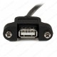 Panel Tipi Vidalı USB 2.0 Uzatma Kablosu-50cm,Panel Montaj Kabloları,