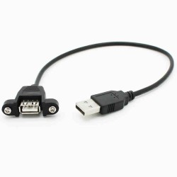 Panel Tipi Vidalı USB 2.0 Uzatma Kablosu-50cm
