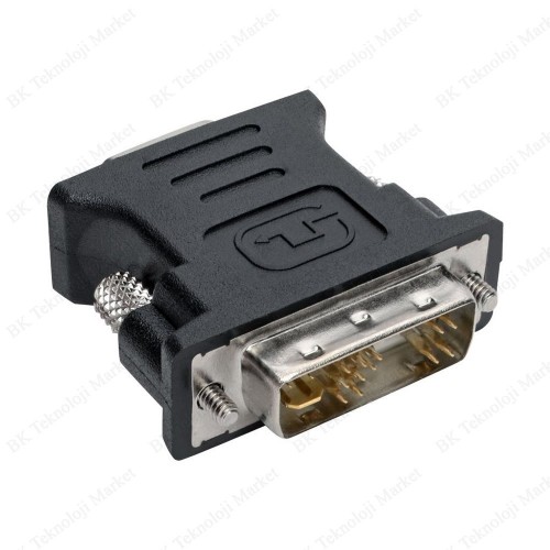 DVI-A Erkek (12+5) to VGA Dişi 15 Pin Adaptör,Çevirici ve Çoklayıcılar,