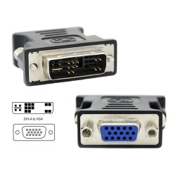 DVI-A Erkek (12+5) to VGA Dişi 15 Pin Adaptör