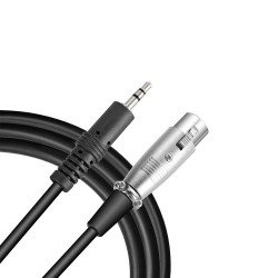 3Pin XLR Dişi - 3.5mm Erkek 3 Metre Mikrofon Kablosu