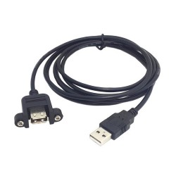 Panel Tipi Vidalı USB 2.0 Uzatma Kablosu-1.5 Metre