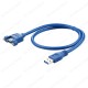 Panel Tipi Vidalı USB 3.0 Dişi / Erkek Uzatma Kablosu-1.5Metre,Panel Montaj Kabloları,