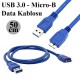 Harici HDD SDD Sabit Sürücü için USB 3.0 - Micro-B Veri Kablosu,Micro-B Kablolar,