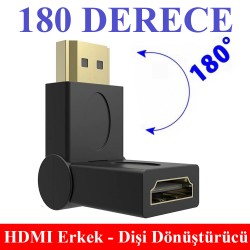 180 Derece Ayarlanabilir HDMI Erkek-Dişi Adaptör