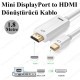 Yükskek Kalite Mini Displayport (Thunderbolt) to HDMI Dönüştürücü Kablo,Görüntü Kabloları,