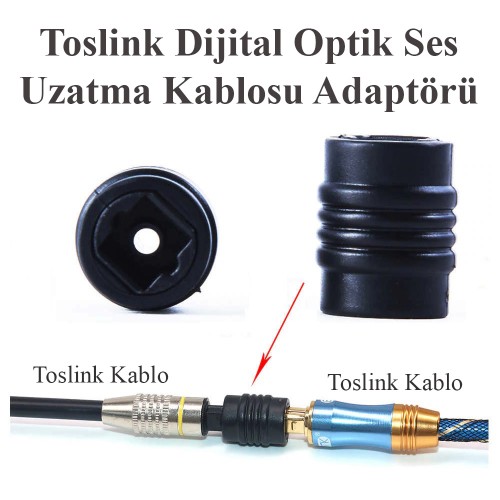 Toslink Dijital Optik Ses Uzatma Kablosu Adaptörü,Ses Kabloları,