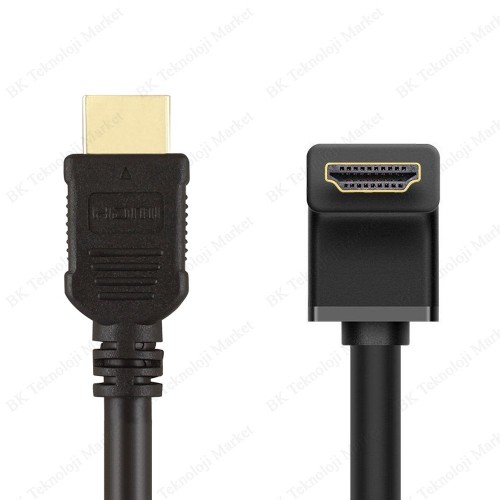 90 Derece Açılı L Tipi Erkek-Erkek HDMI Kablo - 1.5Metre