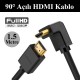 90 Derece Açılı L Tipi Erkek-Erkek HDMI Kablo - 1.5Metre,Görüntü Kabloları,
