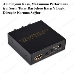 AV/RCA to 1080P HDMI Adaptörlü Otomatik Ölçekleyici Dönüştürücü Adaptör AV/RCA to 1080P HDMI Adaptörlü Otomatik Ölçekleyici Dönüştürücü Adaptör