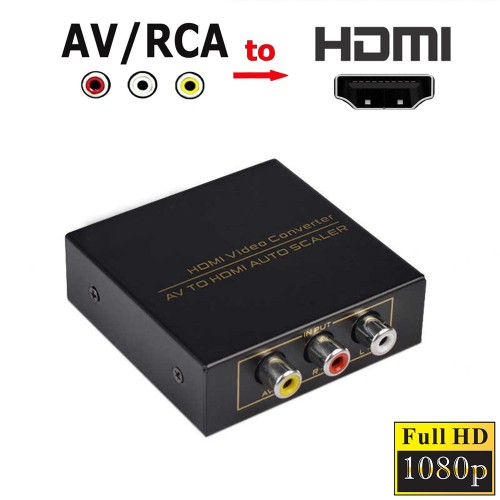 AV/RCA to 1080P HDMI Adaptörlü Otomatik Ölçekleyici Dönüştürücü Adaptör,Switch Box ve Çoklayıcılar,