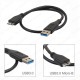 USB 3.0 Micro-B HDD Harddisk Veri Aktarma Kablosu 50cm,Micro-B Kablolar,