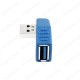 USB 3.0 Sol Açılı Konnektör Tip-A Erkek Dişi 90 Derece Uzatma Adaptörü,Çevirici ve Çoklayıcılar,