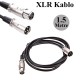 1.5 Metre Stüdyo Kaydı ve Canlı Ses için XLR Mikrofon Kablosu