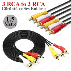 3RCA Erkek 3 RCA Erkek Kompozit Ses Video AV Kablosu 3RCA Erkek 3 RCA Erkek Kompozit Ses Video AV Kablosu