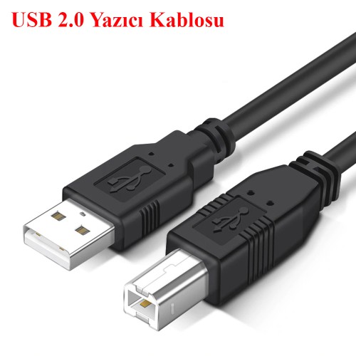 1.5 Metre USB Yazıcı Kablosu HP- Canon-Brother Printer Kablosu,Yazıcı Kabloları,