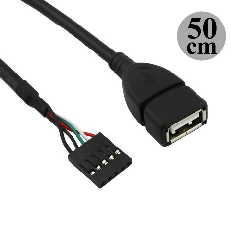 USB 2.0 Dişi Dupont 5 Pin Dişi Veri Anakart Adaptör Kablosu