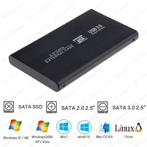 2.5 SATA USB 3.0 Alüminyum Harici Notebook HDD Kutusu