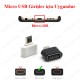 Micro USB to USB OTG Adaptörü Android Telefon ve Tabletler için