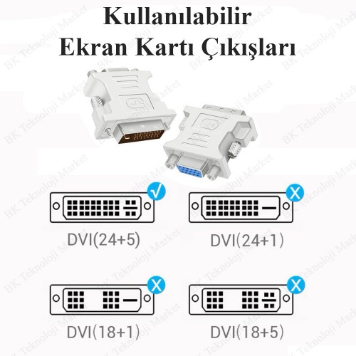 Yüksek Kalite DVI-I 24+5 Erkek to VGA Dişi Dönüştürücü,Çevirici ve Çoklayıcılar,