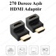 270 Derece HDMI Dirsek Adaptör HDMI Erkek/Dişi L Çevirici,Çevirici ve Çoklayıcılar,
