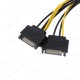 PCI-E Ekran Kartı Güç Kablosu 2 X 15Pin SATA Erkek to 8pin(6+2),Kasa İçi Kablolar,