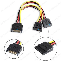 15 Pin Sata Power Çoklayıcı Y Bakır Kablo 15 Pin Sata Power Çoklayıcı Y Bakır Kablo