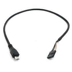 5 Pin Anakart Dişi Başlık - Mikro USB Erkek Adaptör Dupont Genişletici Kablo 50cm