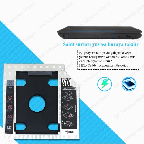 9.5mm SATA 3.0 2.5 inch Notebook HDD SSD Caddy Kızak Kutu,HDD Disk Kutuları,