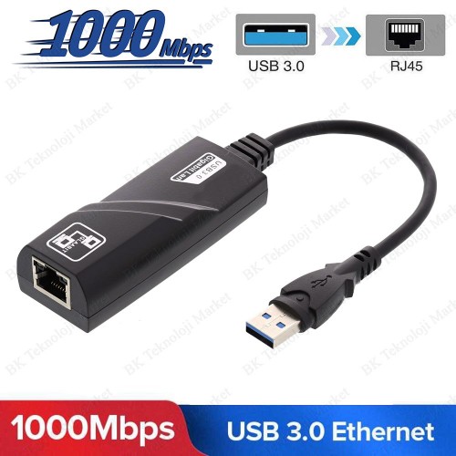 USB 3.0 1000Mbps Gigabit Ethernet Lan Ağ Adaptör