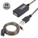 10 Metre Sinyal Güçlendiricili Yeni Çipli Aktif USB 2.0 Uzatma Kablosu,USB Kablolar,
