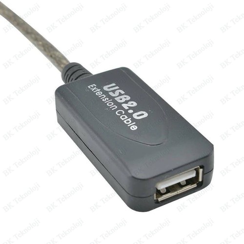 10 Metre Sinyal Güçlendiricili Yeni Çipli Aktif USB 2.0 Uzatma Kablosu