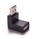 Yukarı Açılı USB 2.0 Erkek/Dişi L Tipi Adaptör,Çevirici ve Çoklayıcılar,