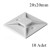 10 Adet 20x20mm Yapışkanlı Kare Kroşe 10 Adet 20x20mm Yapışkanlı Kare Kroşe