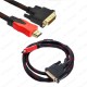 HDMI to DVI Çift Filtreli Örgülü 1.4 Metre Görüntü Kablosu,Görüntü Kabloları,