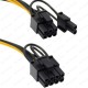 PCI-E Ekran Kartı Bakır Güç Kablosu 15Pin SATA Erkek to 8pin(6+2),Kasa İçi Kablolar,